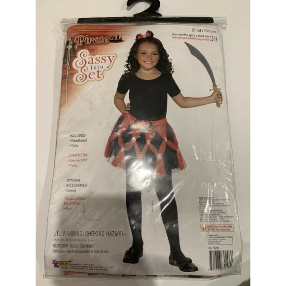 Girls Size Large 12-14 Months Pirate Halloween - Picture 2 of 3